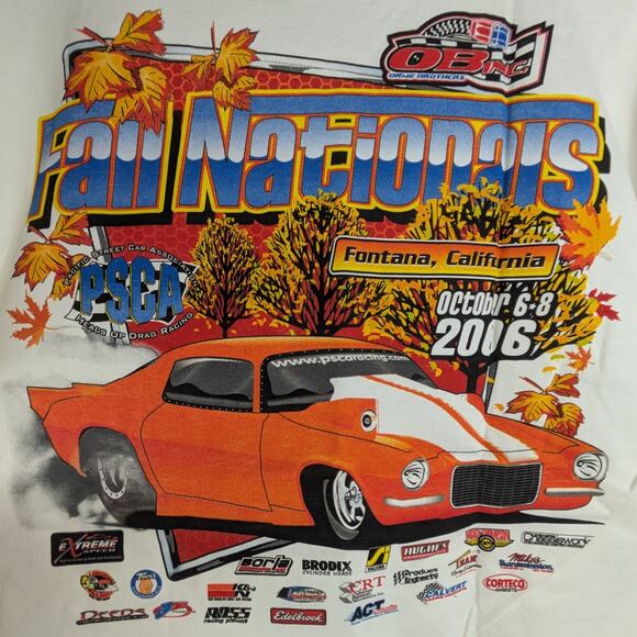Vintage 2006 Mens Drag Racing L T-Shirt OB Inc Fall Nationals PSCA Fontana Cali - Picture 4 of 7